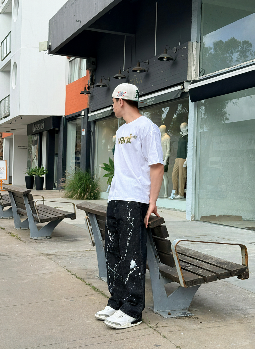 Camo Type Tee (White)