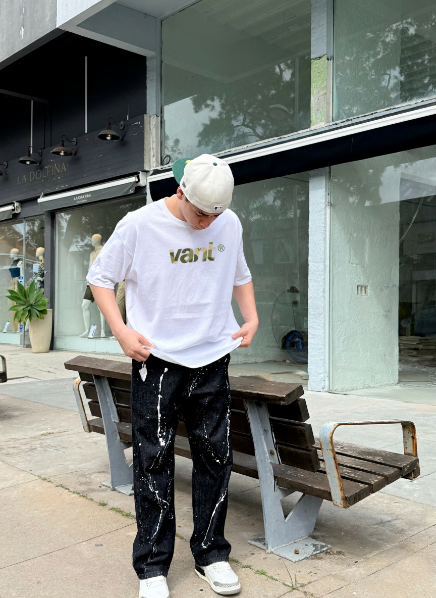 Camo Type Tee (White)