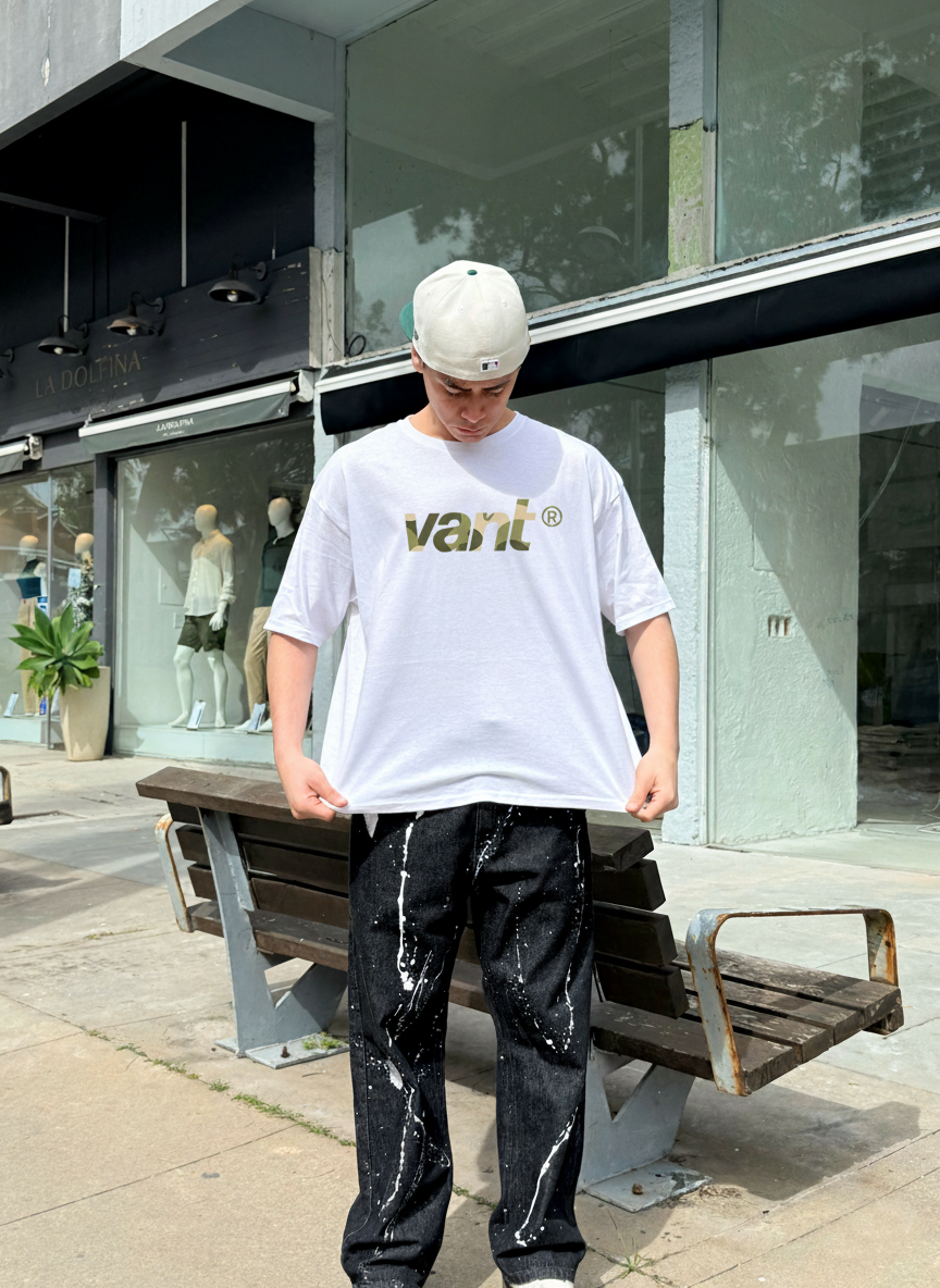 Camo Type Tee (White)